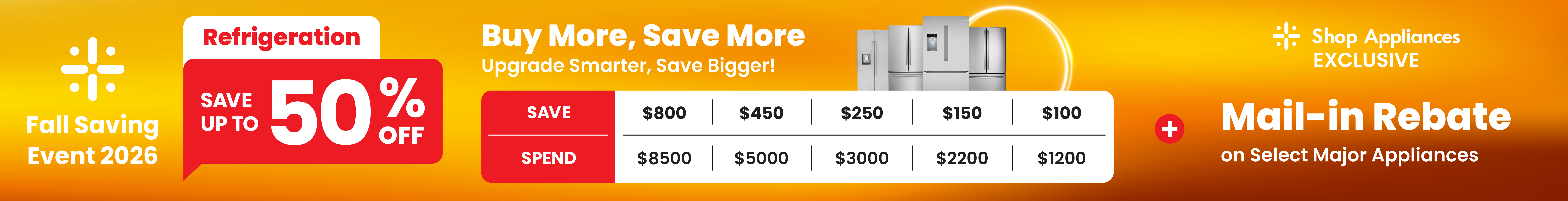 Refrigerator collection savings banner