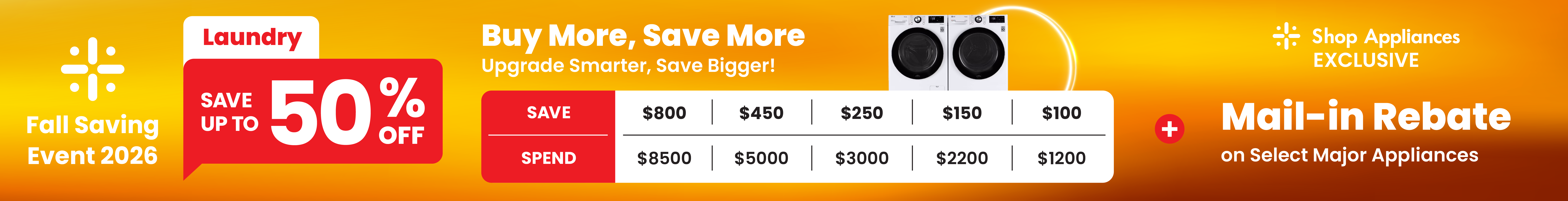 Laundry collection savings banner