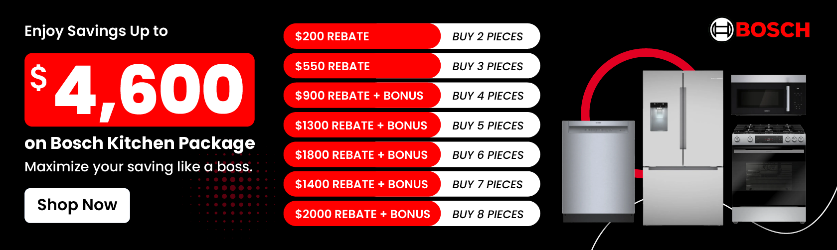 Bosch Kitchen Packages - Early Black Friday Sale